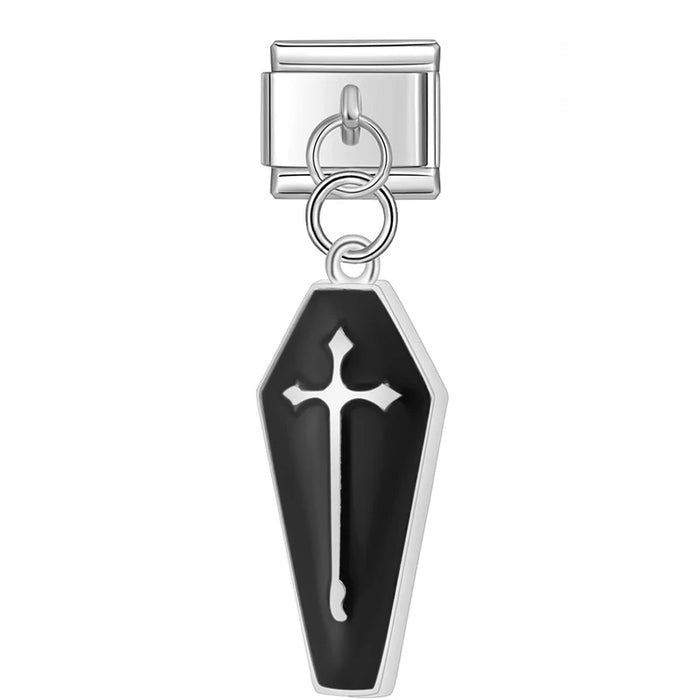 Pendentif Cercueil Noir et Croix | Lymette