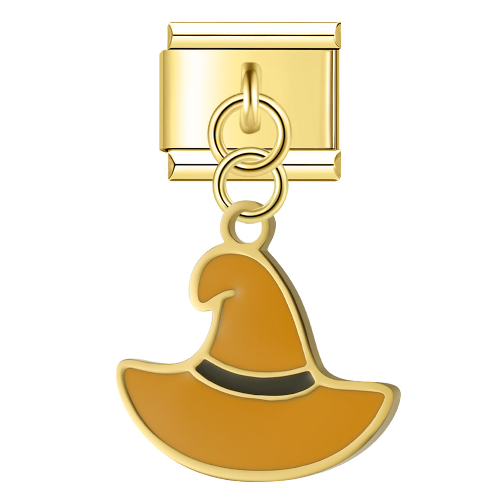 Pendentif Chapeau de Sorcière Orange | Lymette