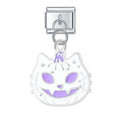 Pendentif Chat Blanc aux Yeux Violets | Lymette
