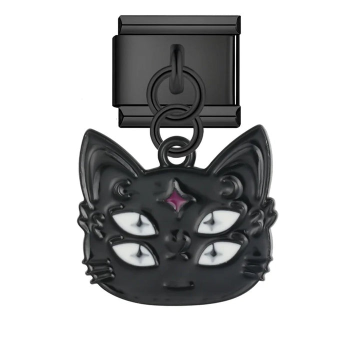 Pendentif Chat Noir à Quatre Yeux | Lymette