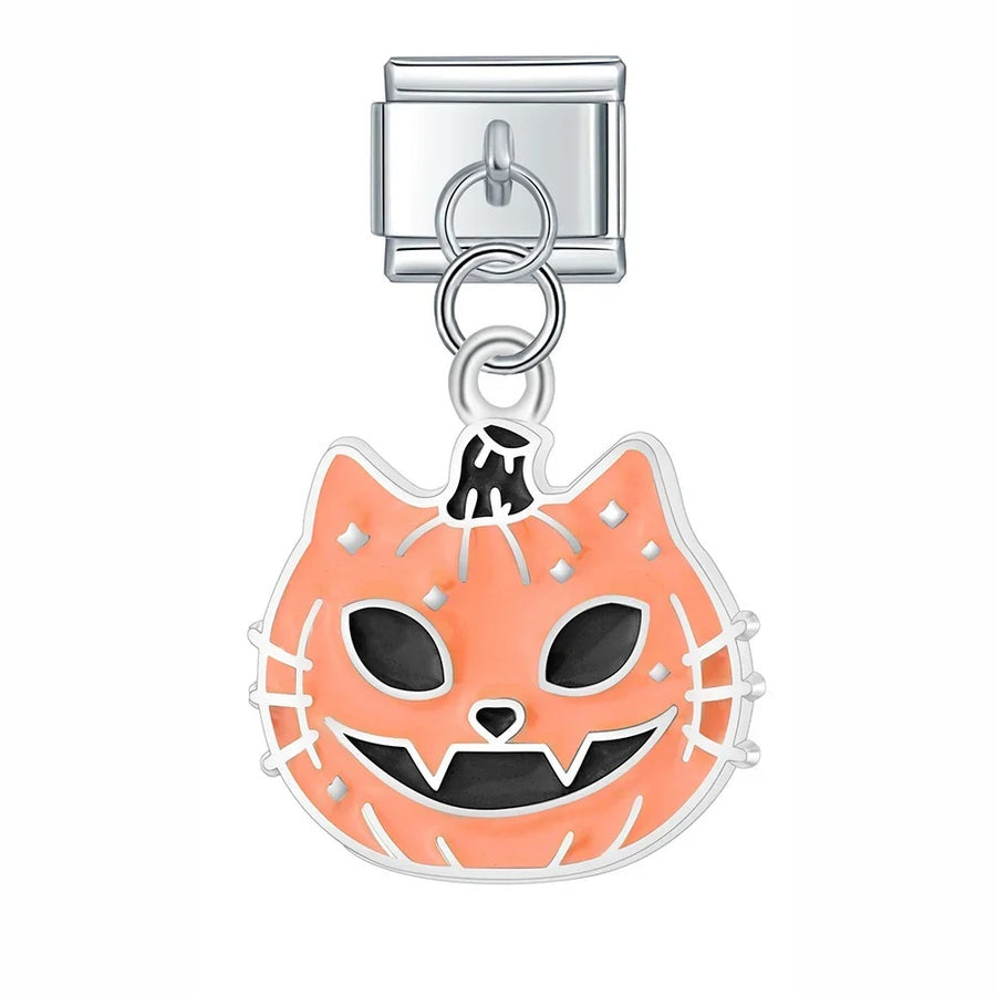 Pendentif Chat Orange aux Yeux Noirs | Lymette