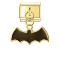 Pendentif Chauve-Souris Noire à Contour Doré | Lymette