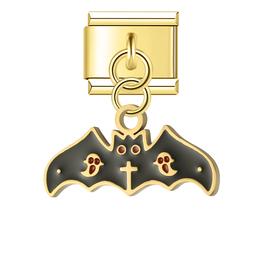 Pendentif Chauve-Souris Noire à Motifs Magiques | Lymette