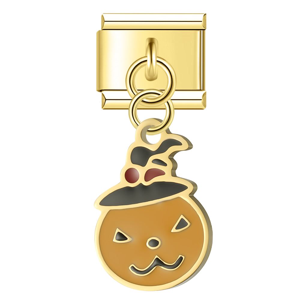 Pendentif Citrouille au Chapeau Rayé | Lymette