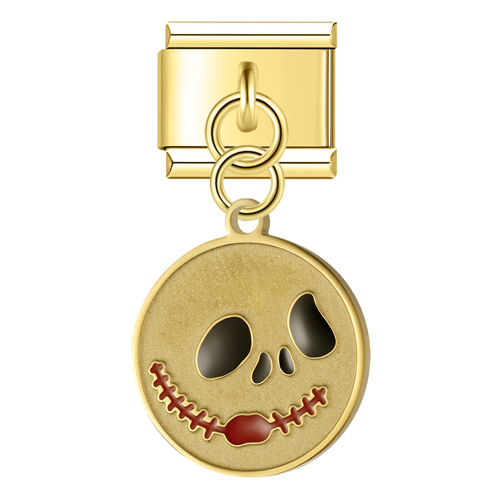 Pendentif Crâne à Bouche Cousue Rouge | Lymette