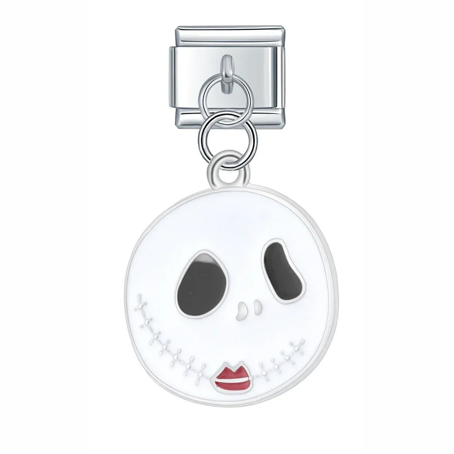 Pendentif Crâne Blanc à Bouche Cousue | Lymette