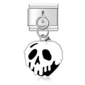 Pendentif Crâne Blanc aux Yeux Noirs | Lymette