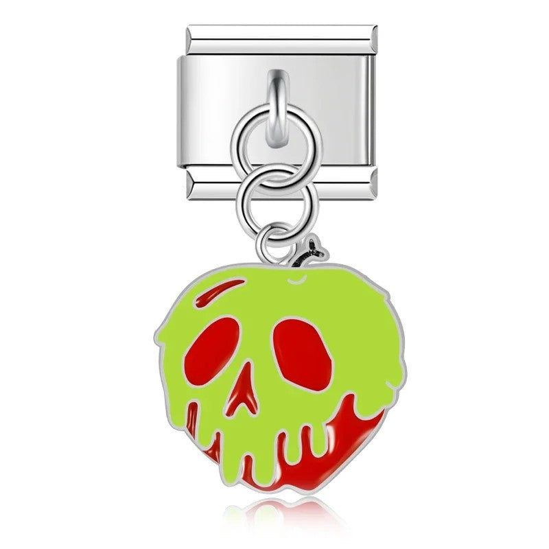 Pendentif Crâne Vert et Rouge | Lymette