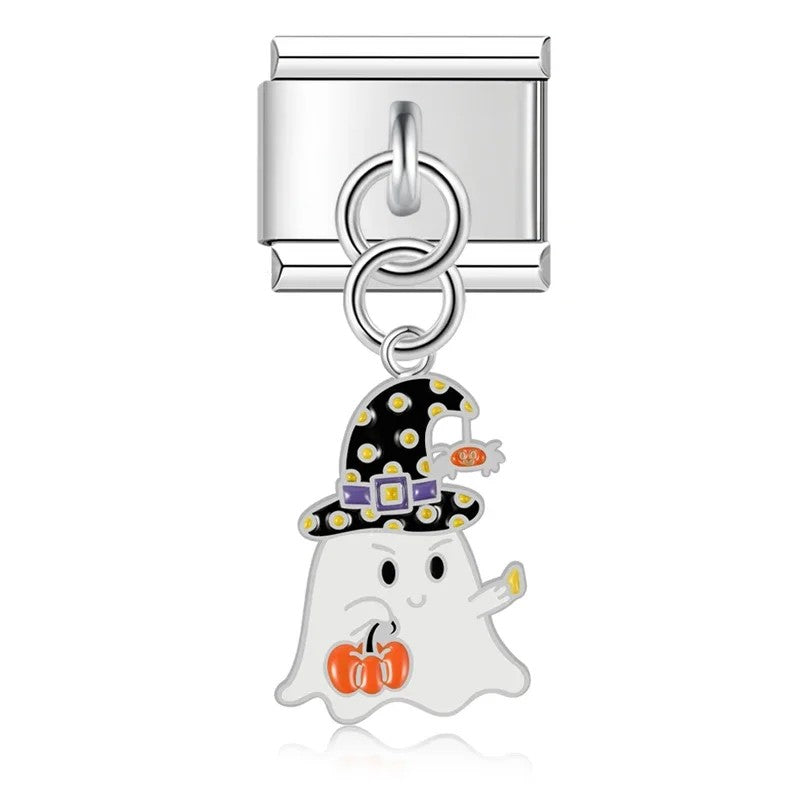 Pendentif Fantôme Blanc au Chapeau Noir | Lymette
