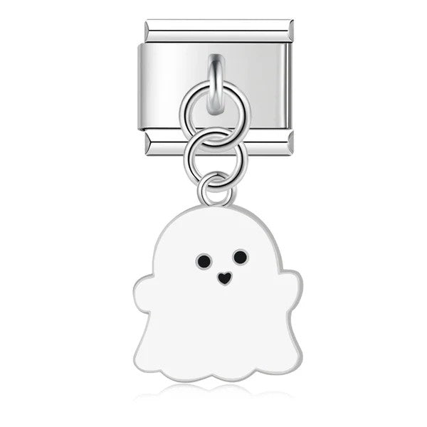 Pendentif Fantôme Blanc aux Yeux Noirs | Lymette