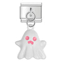 Pendentif Fantôme Blanc aux Yeux Roses | Lymette