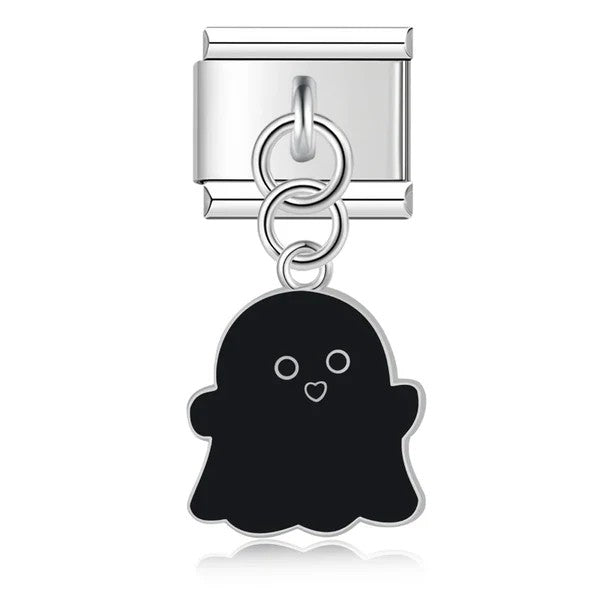 Pendentif Fantôme Noir aux Yeux Blancs | Lymette