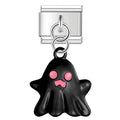 Pendentif Fantôme Noir aux Yeux Roses | Lymette