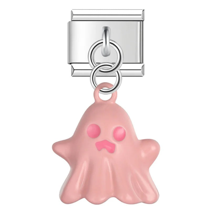 Pendentif Fantôme Rose aux Yeux Roses | Lymette