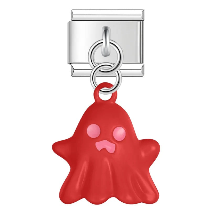 Pendentif Fantôme Rouge aux Yeux Roses | Lymette