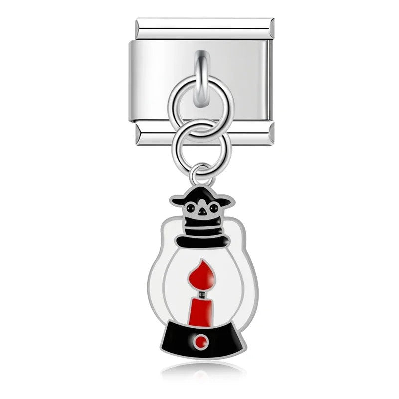 Pendentif Lanterne Noire à Bougie Rouge | Lymette