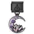 Pendentif Lune Violette et Cristaux | Lymette