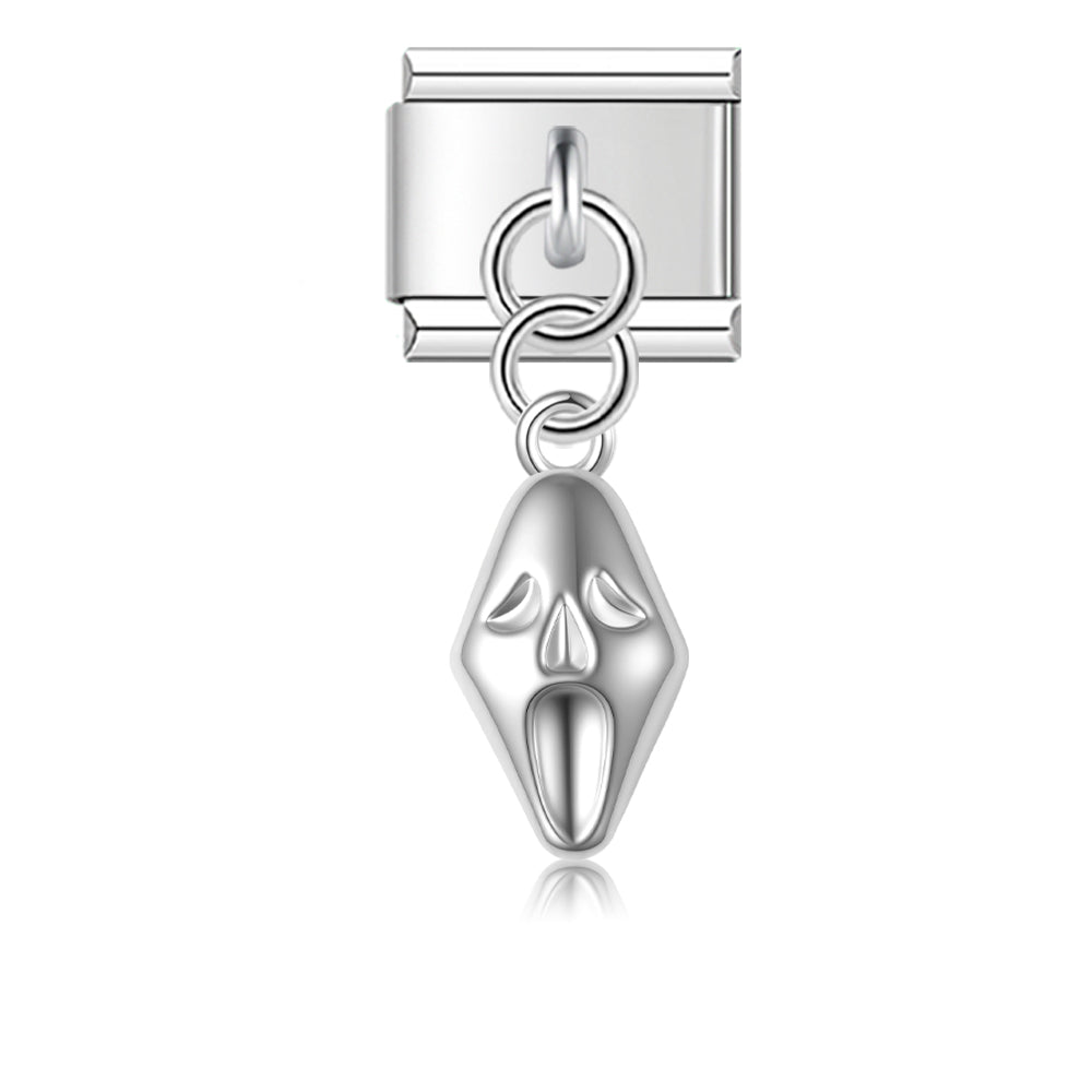 Pendentif Masque Hurlant Argenté | Lymette