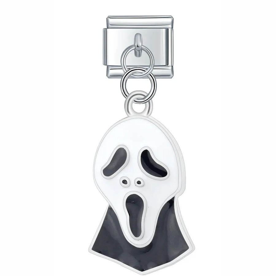 Pendentif Masque Hurlant Blanc | Lymette