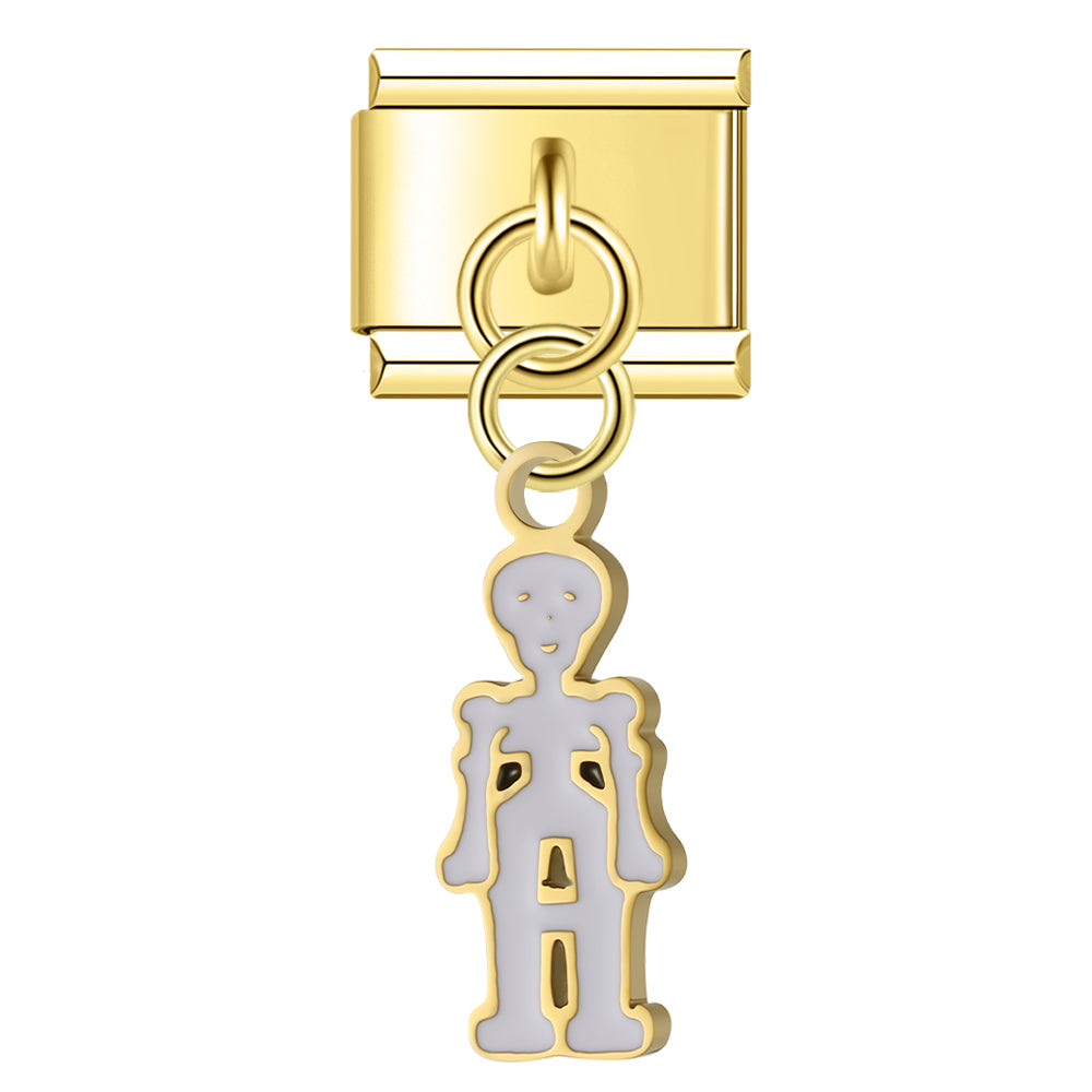 Pendentif Squelette Blanc Debout | Lymette