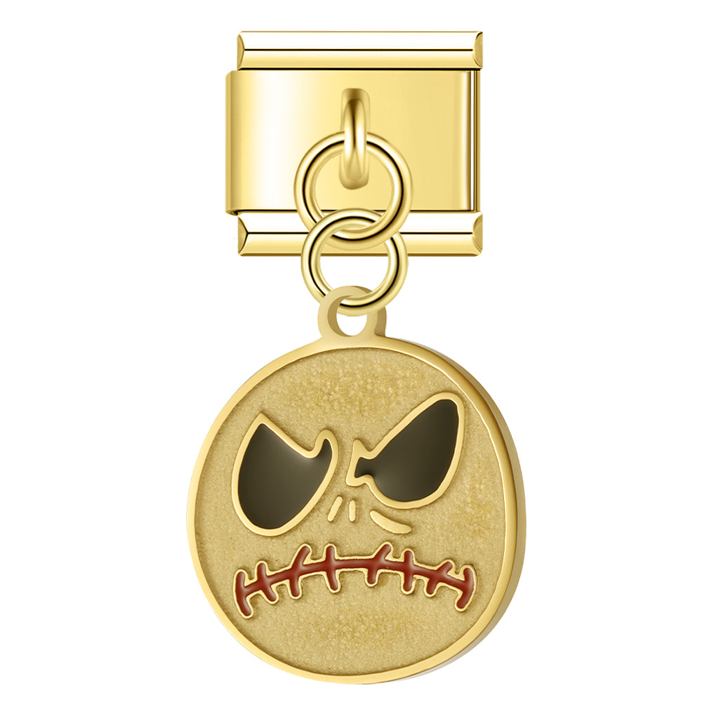 Pendentif Visage Rond à Bouche Cousue | Lymette